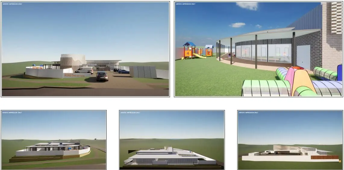 Exterior views of a contemporary architectural project