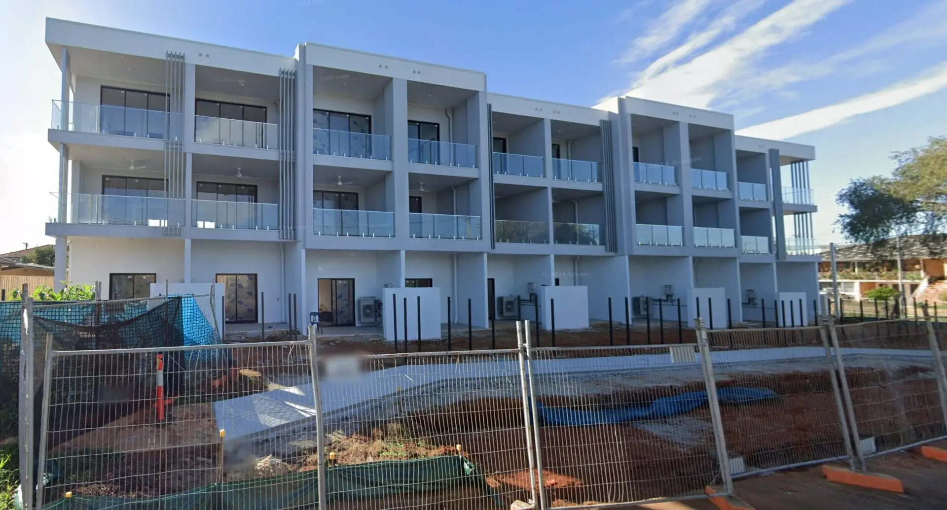 New residential complex with balconies