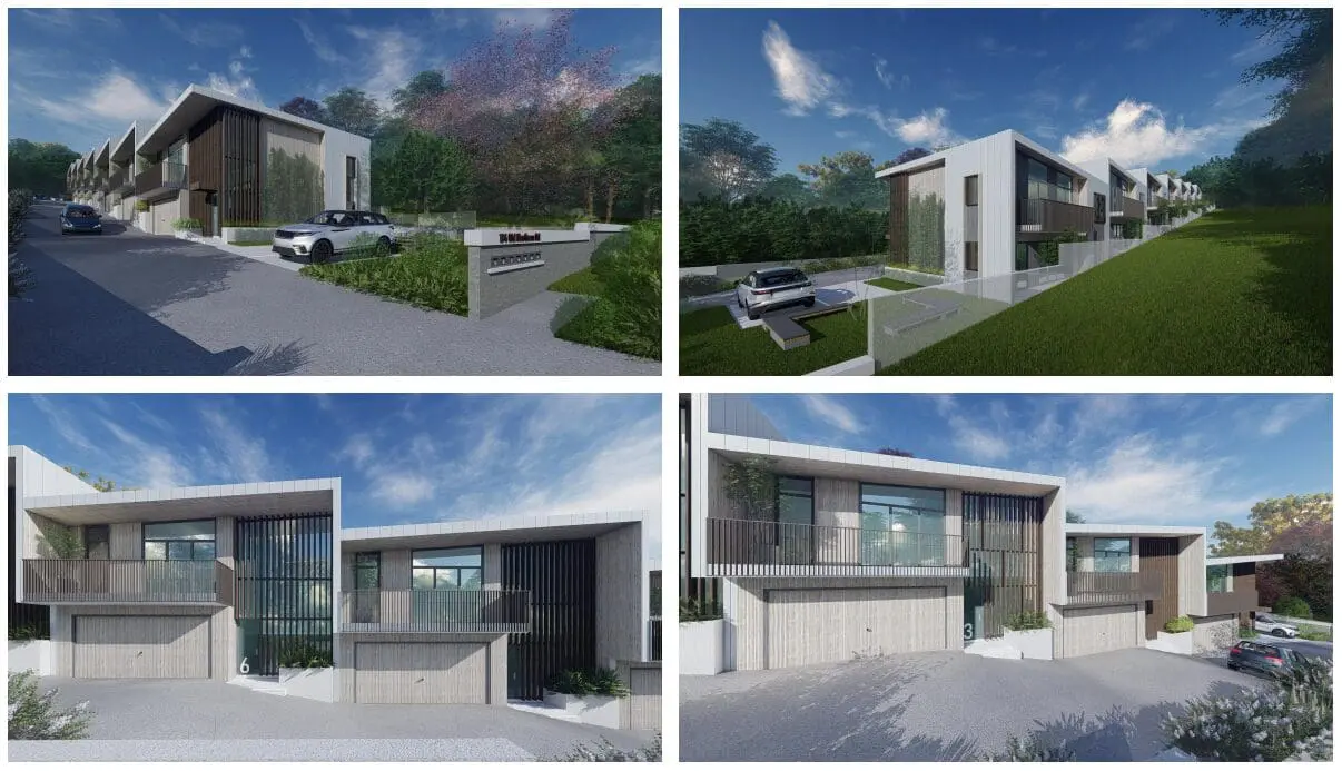 Contemporary architecture with blue sky